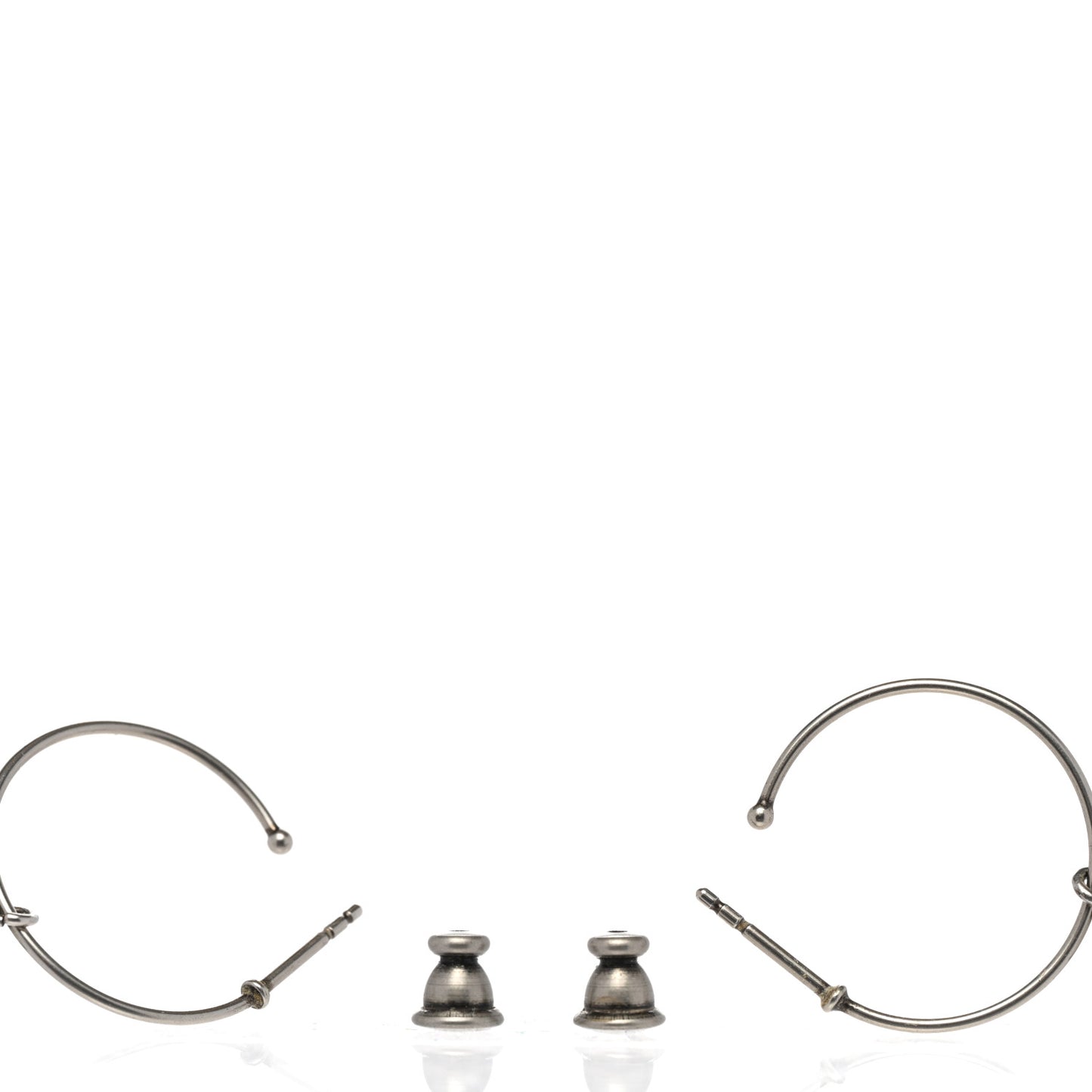 Marble Mise En Dior Tribal Hoop Earrings White