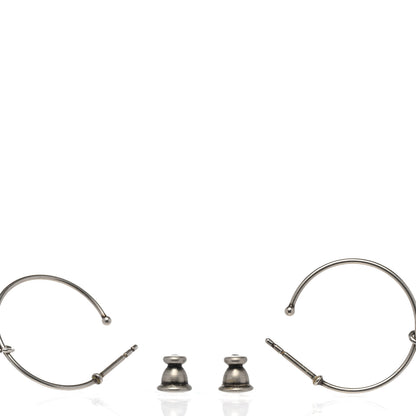 Christian Dior Marble Mise En Dior Tribal Hoop Earrings White 3 of 4