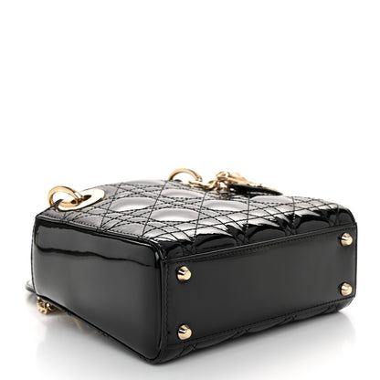 Christian Dior Patent Cannage Mini Lady Dior Black 4 of 9