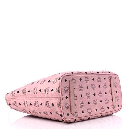 MCM Visetos Medium Anya Shopper Tote Light Pink 5 of 9