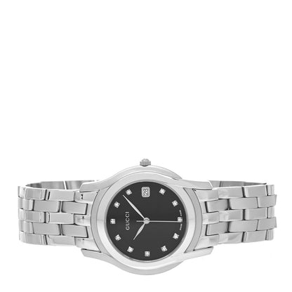 Gucci Stainless Steel Diamond 35mm 5500M Quartz Watch Black 2 of 5