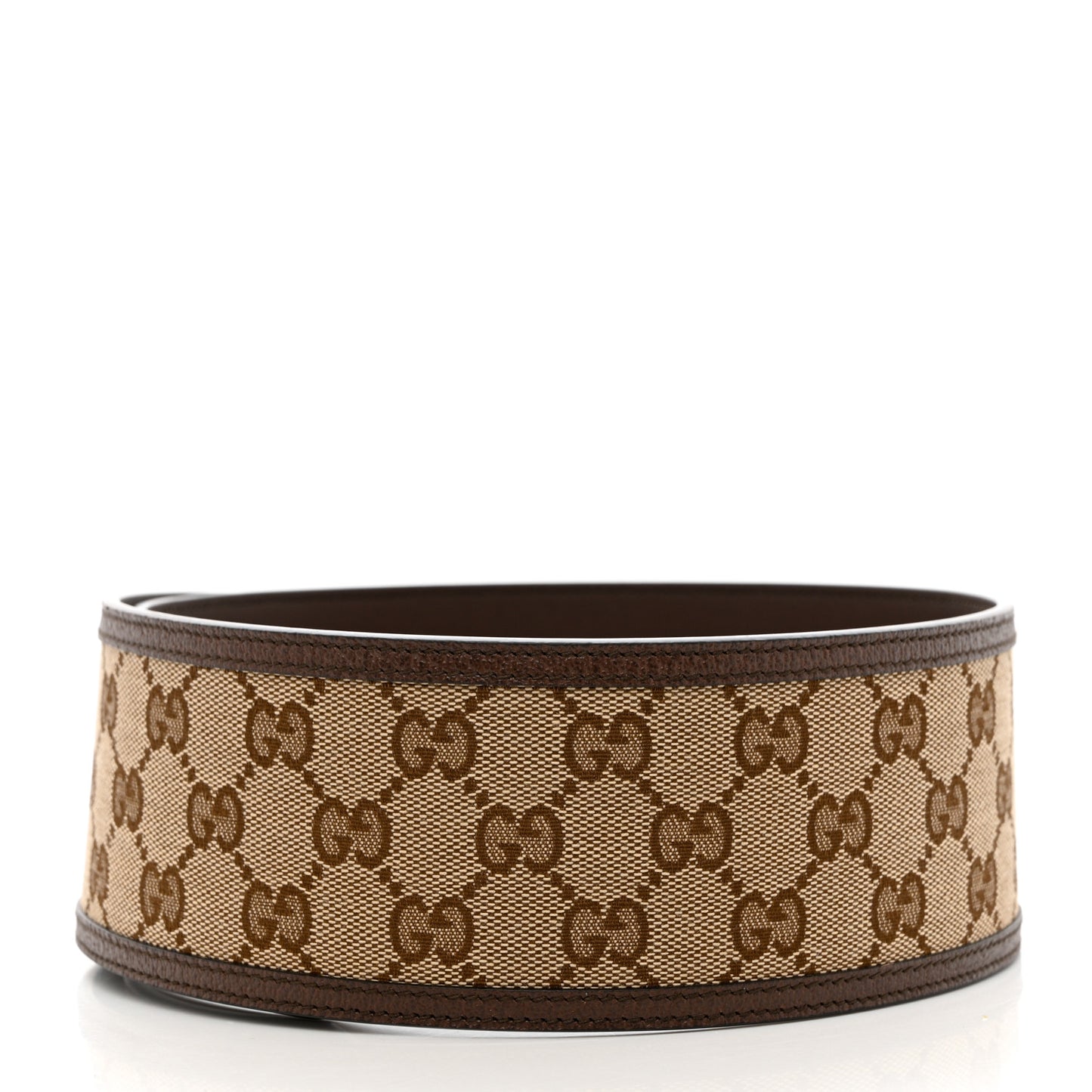 Monogram Calfskin GG Marmont Wide Belt 90 36 Beige Ebony