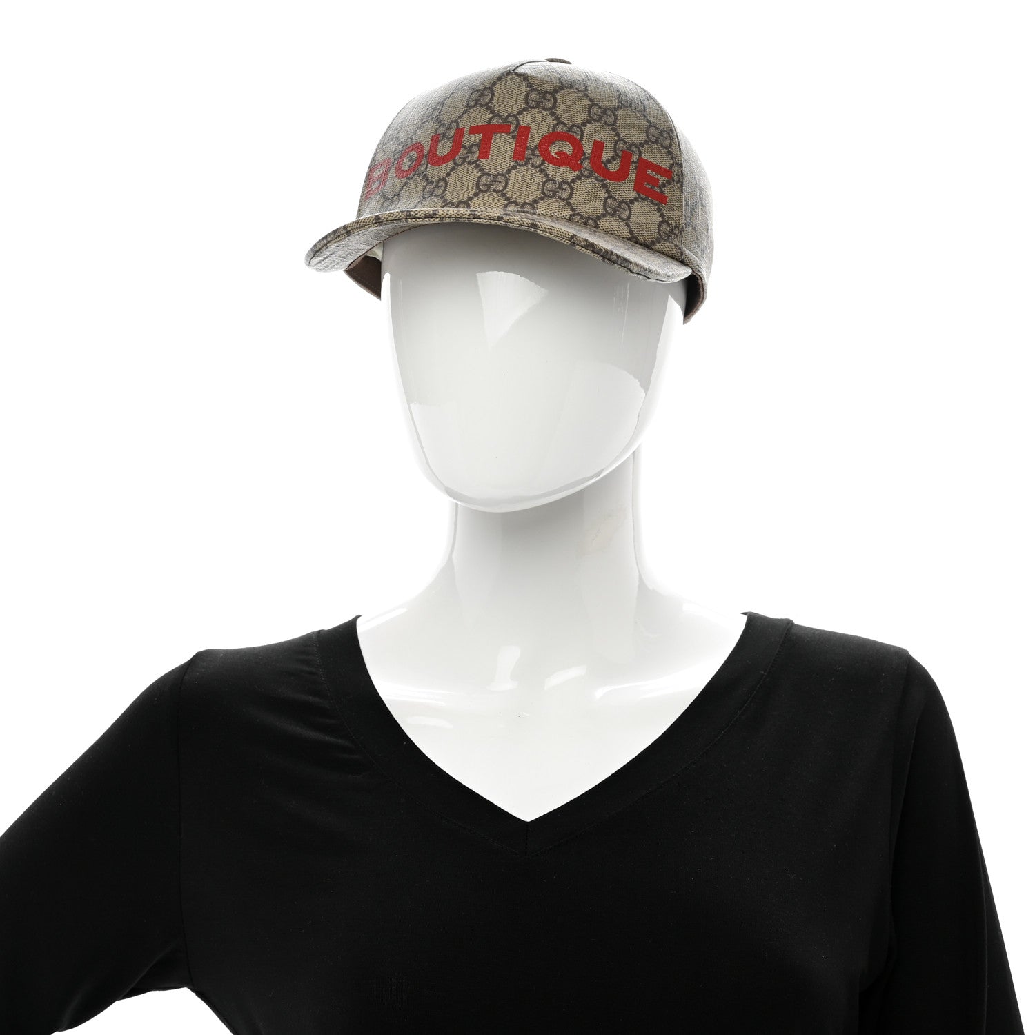Gucci GG Supreme Monogram Boutique Print Baseball Hat S Beige 2 of 13