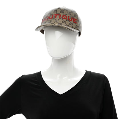 Gucci GG Supreme Monogram Boutique Print Baseball Hat S Beige 2 of 13