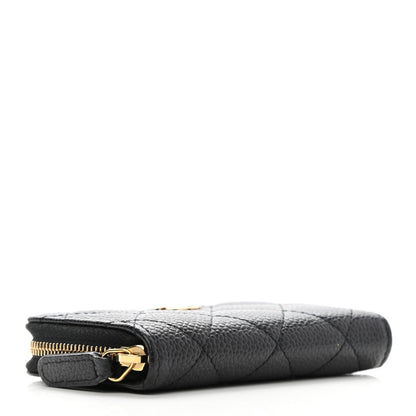 Chanel Caviar Quilted Zip Coin Purse Black 4 of 7