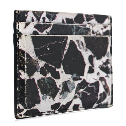 Christian Louboutin Calfskin Marble Print Spikes Card Holder Black 3 of 11