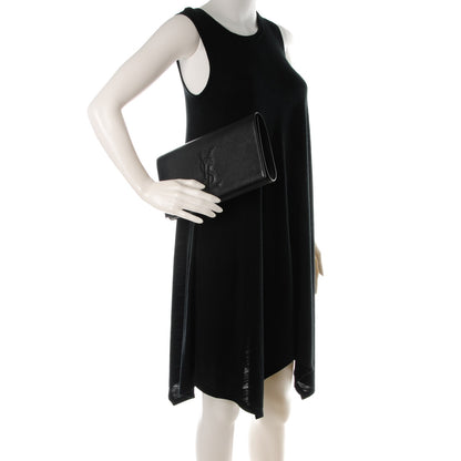 Saint Laurent Calfskin Monogram Large Belle De Jour Clutch Black 2 of 7