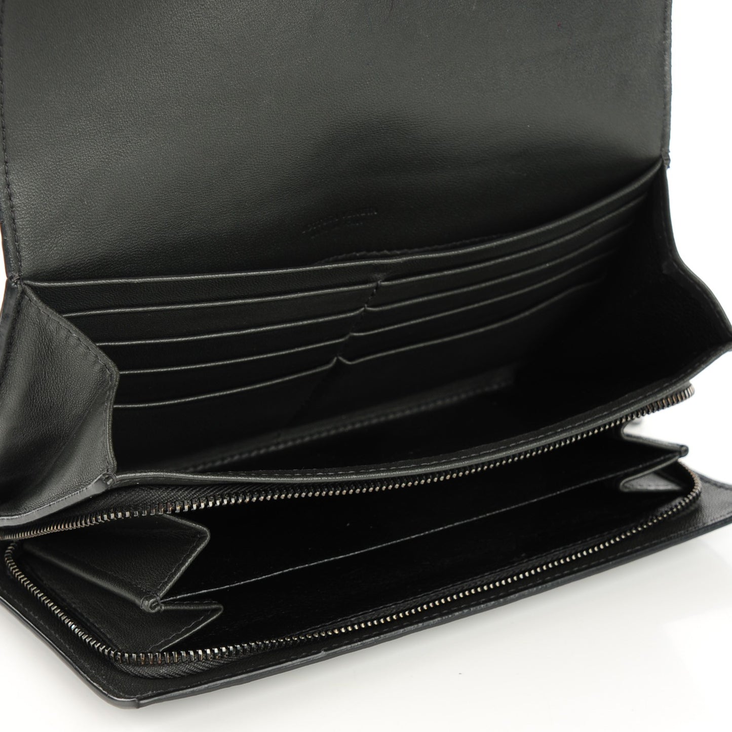 Nappa Intrecciato Continental Flap Wallet Light Grey