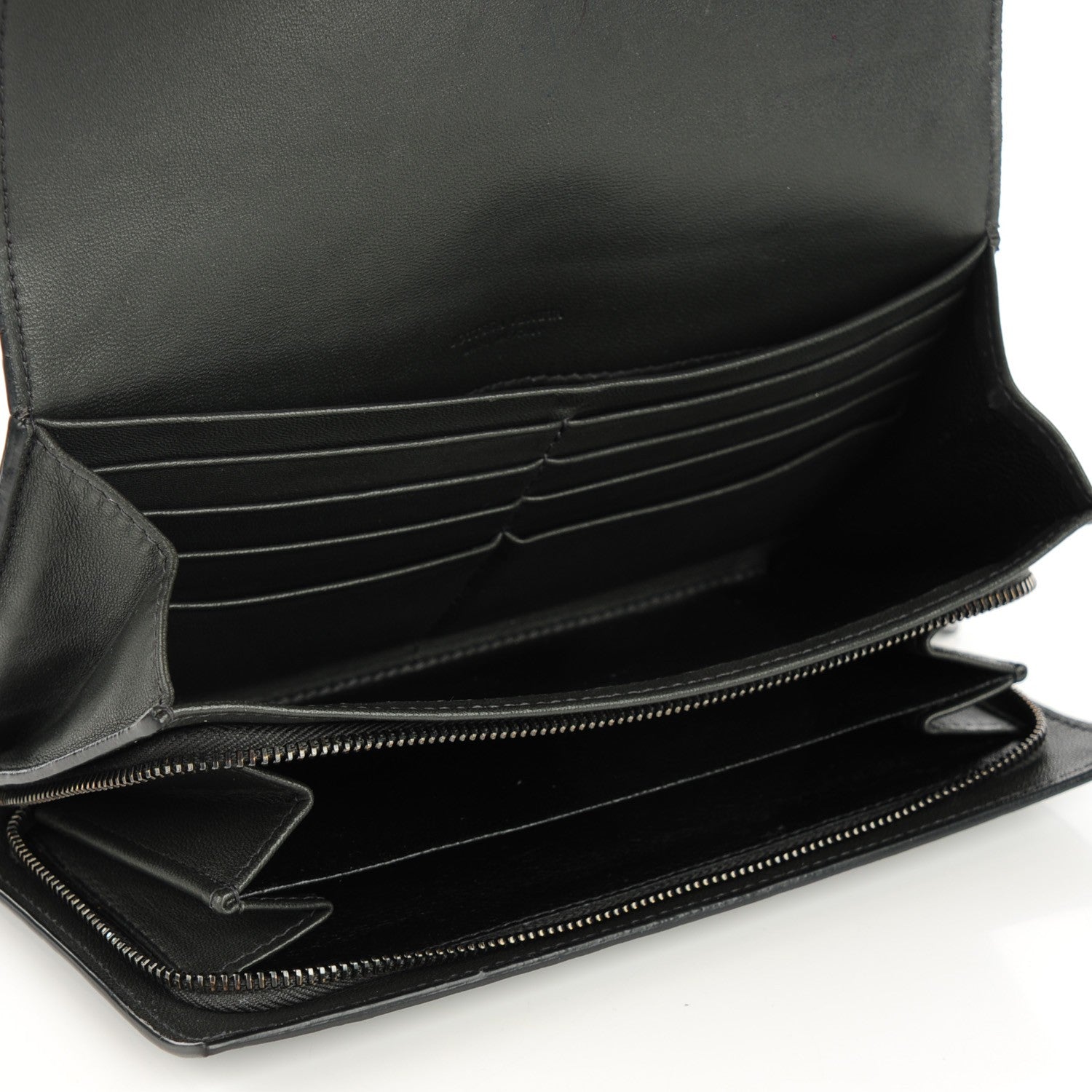 Bottega Veneta Nappa Intrecciato Continental Flap Wallet Light Grey 5 of 8