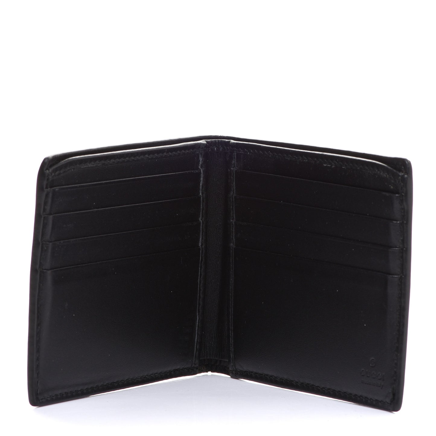 GG Supreme Monogram Fox Nice Bi-Fold Wallet Black Grey