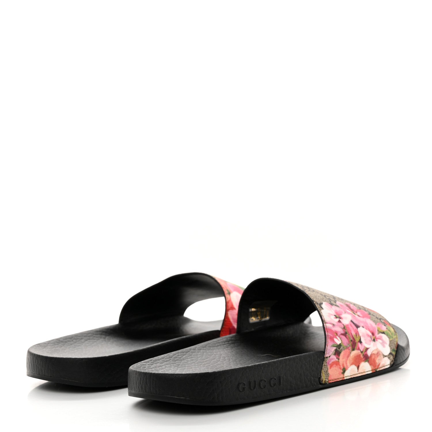 Gucci GG Supreme Monogram Blooms Slide Sandals 41 Beige Multicolor 4 of 9