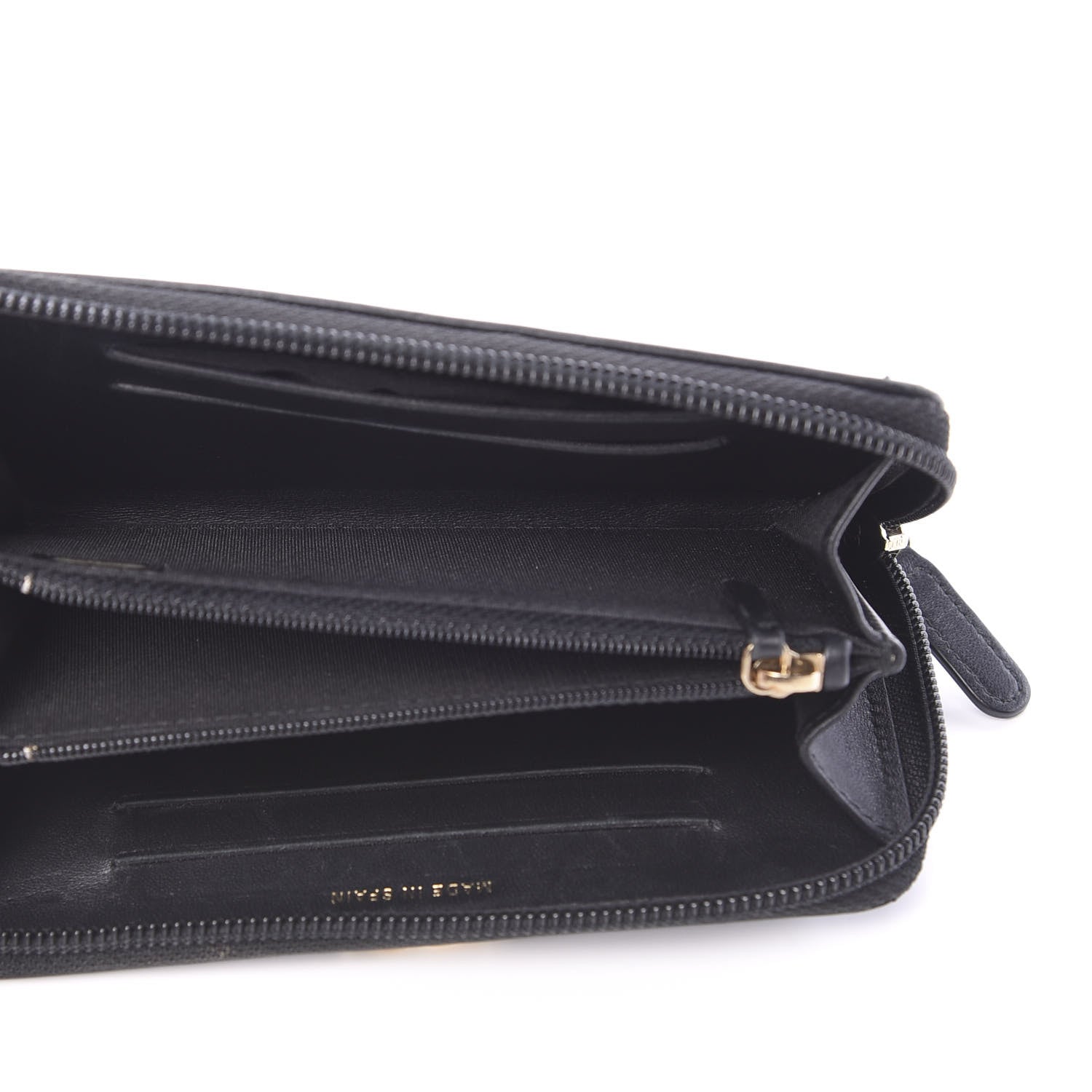 Chanel Lambskin Quilted Small Boy Zip Around Wallet Black 4 of 13