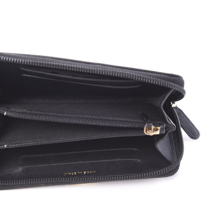 Chanel Lambskin Quilted Small Boy Zip Around Wallet Black 4 of 13