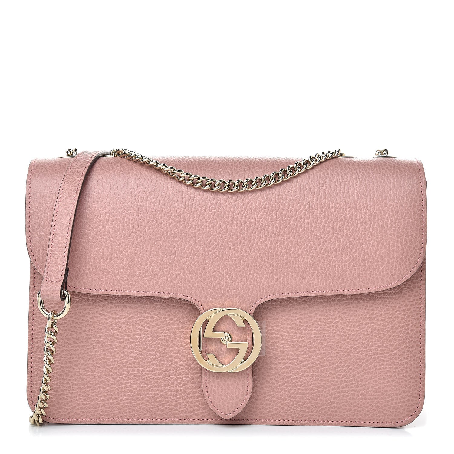 Gucci Dollar Calfskin Interlocking G Shoulder Bag Soft Pink 1 of 10