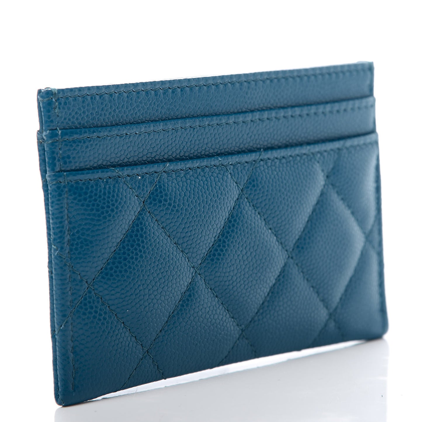 Caviar Quilted My Everything Card Holder Blue