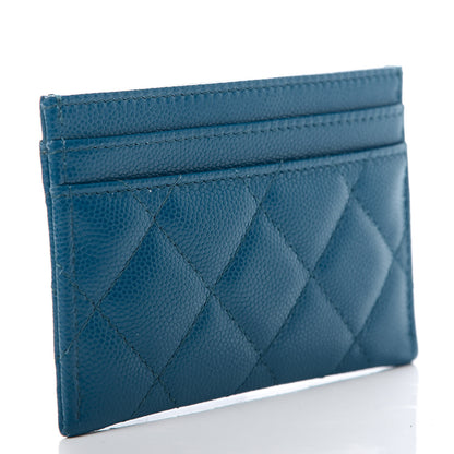 Chanel Caviar Quilted My Everything Card Holder Blue 3 of 9