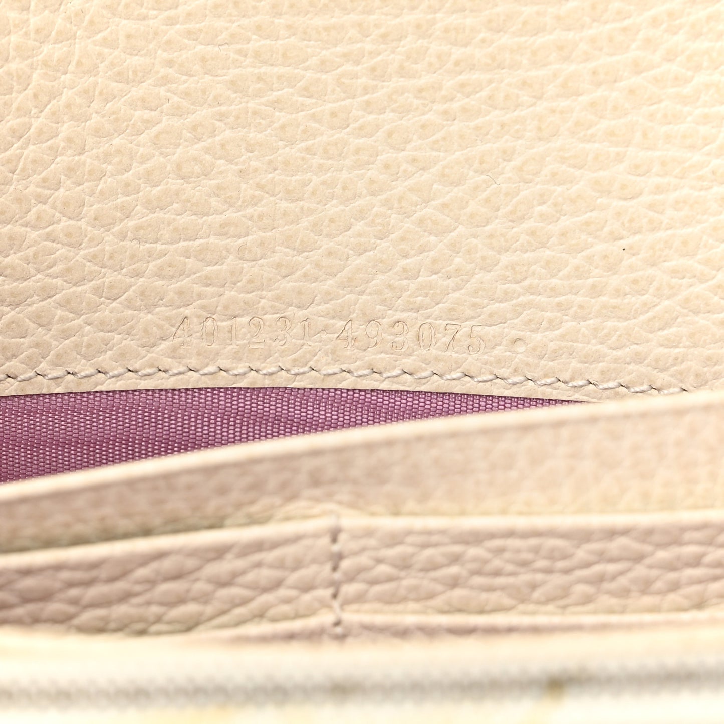 Dollar Calfskin Mini Dionysus Chain Wallet Mystic White
