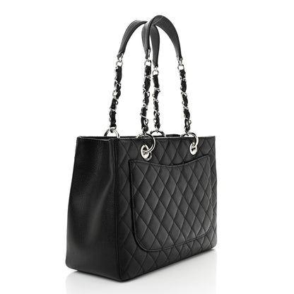 Chanel Caviar Quilted Grand Shopping Tote GST Black 3 of 12