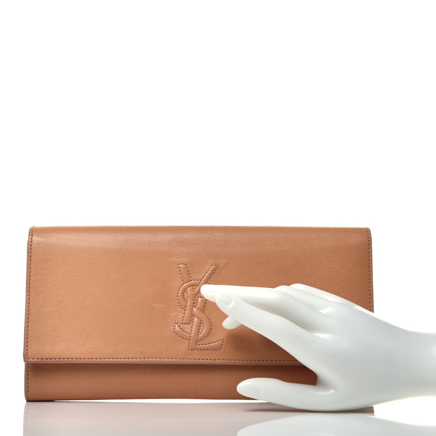 Saint Laurent Chevre Small Belle de Jour Clutch Beige 2 of 7