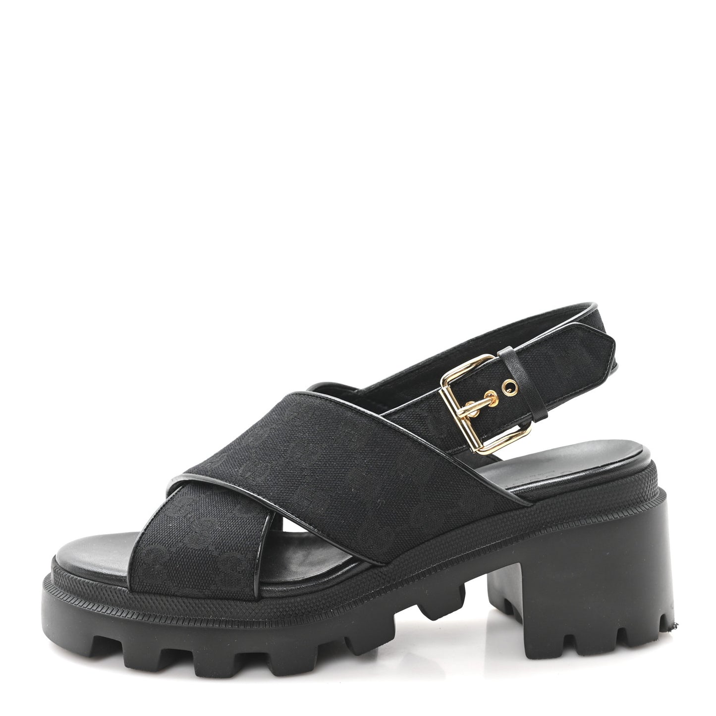Monogram Granada Kid Trip 40/72mm Lug Sole Sandals 40 Black