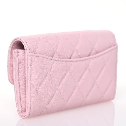 Chanel Caviar Quilted Medium Flap Wallet Light Pink 3 of 15