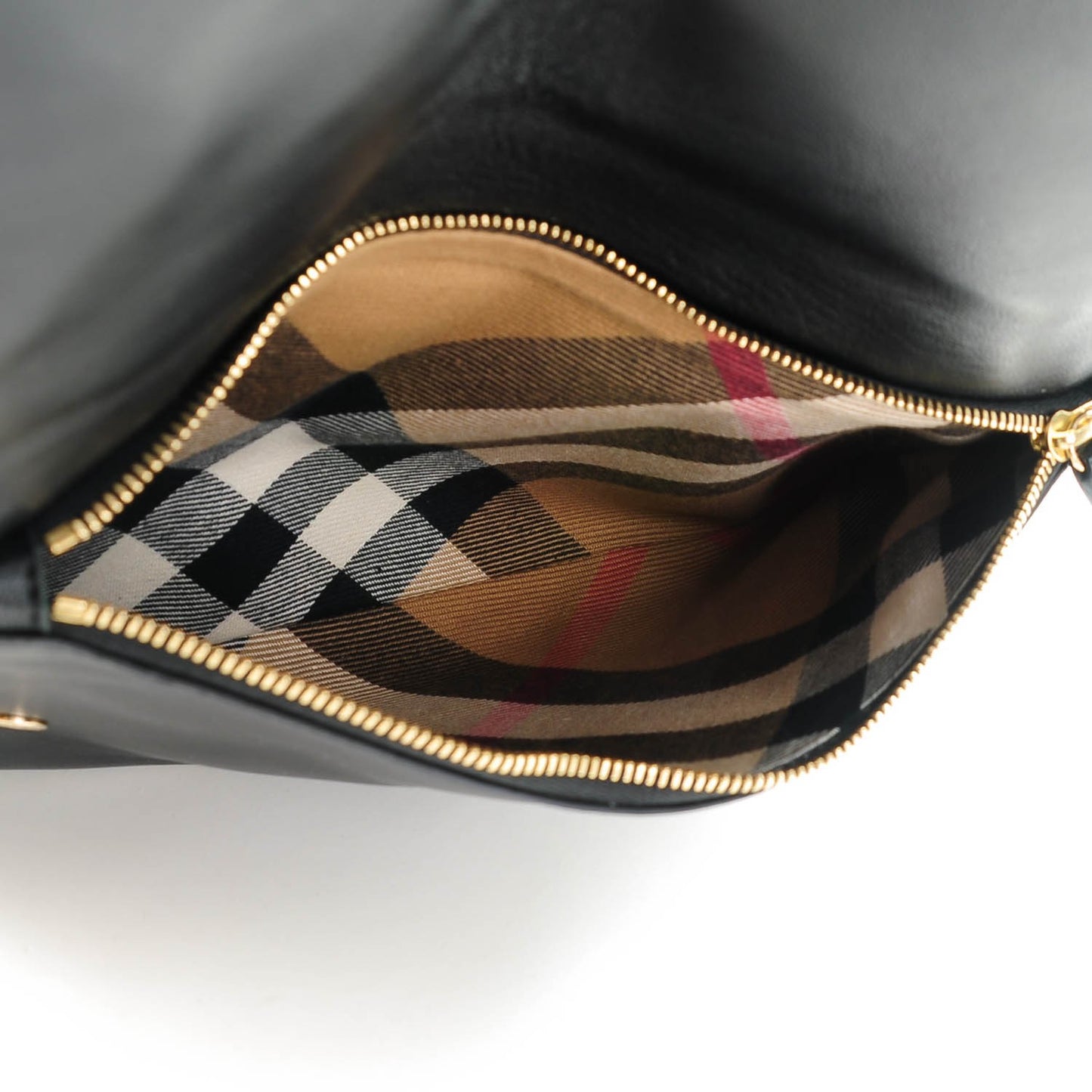 Lambskin Adeline Foldover Wristlet Clutch Black
