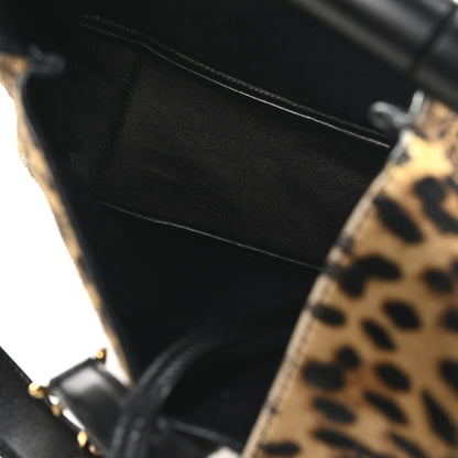 Saint Laurent Pony Hair Calfskin Leopard Print Small Le 5 A 7 Soft Hobo 6 of 11