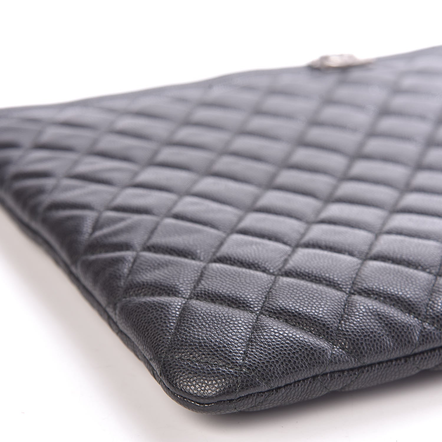 Chanel Caviar Quilted Large Boy Cosmetic Case Black 8 of 11