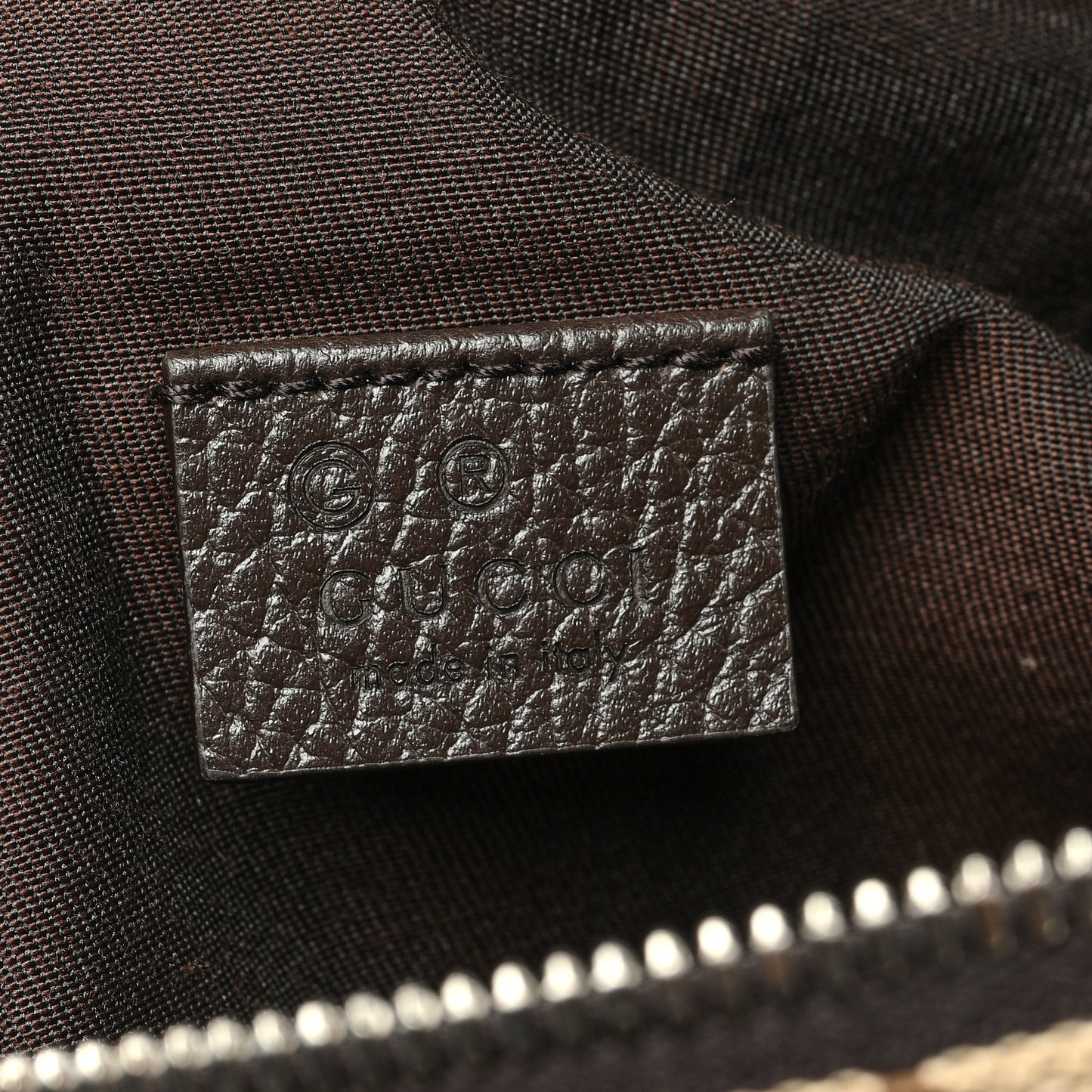 Monogram Dollar Calfskin Waist Pouch Beige Ebony Testa di Moro Marrone Scuro