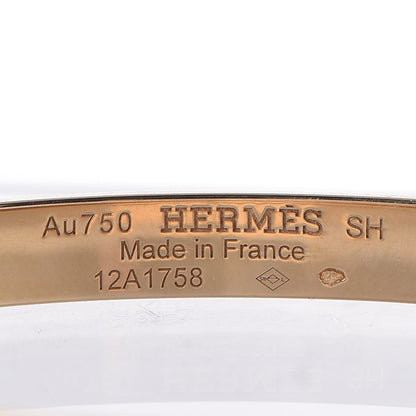 Hermes 18K Yellow Gold Diamond PM Kelly Bracelet SH 4 of 4