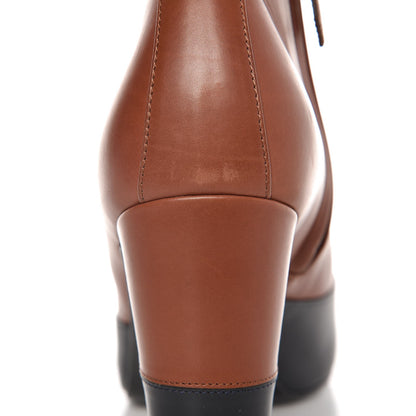 Hermes Calfskin Detail Boots 41 Cognac Bleu Nuit 9 of 10