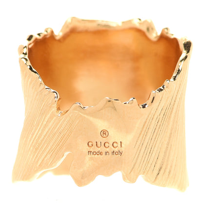 Gucci Textured Metal Interlocking G Ring S Gold 3 of 5