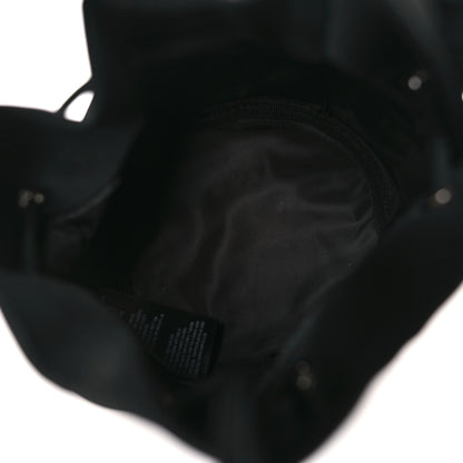 Balenciaga Recycled Sport Nylon Logo Embroidered Wheel Drawstring Bucket Bag XS Black 5 of 8