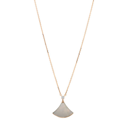 Bulgari 18K Rose Gold Diamond Mother of Pearl Divas' Dream Pendant Necklace 1 of 5