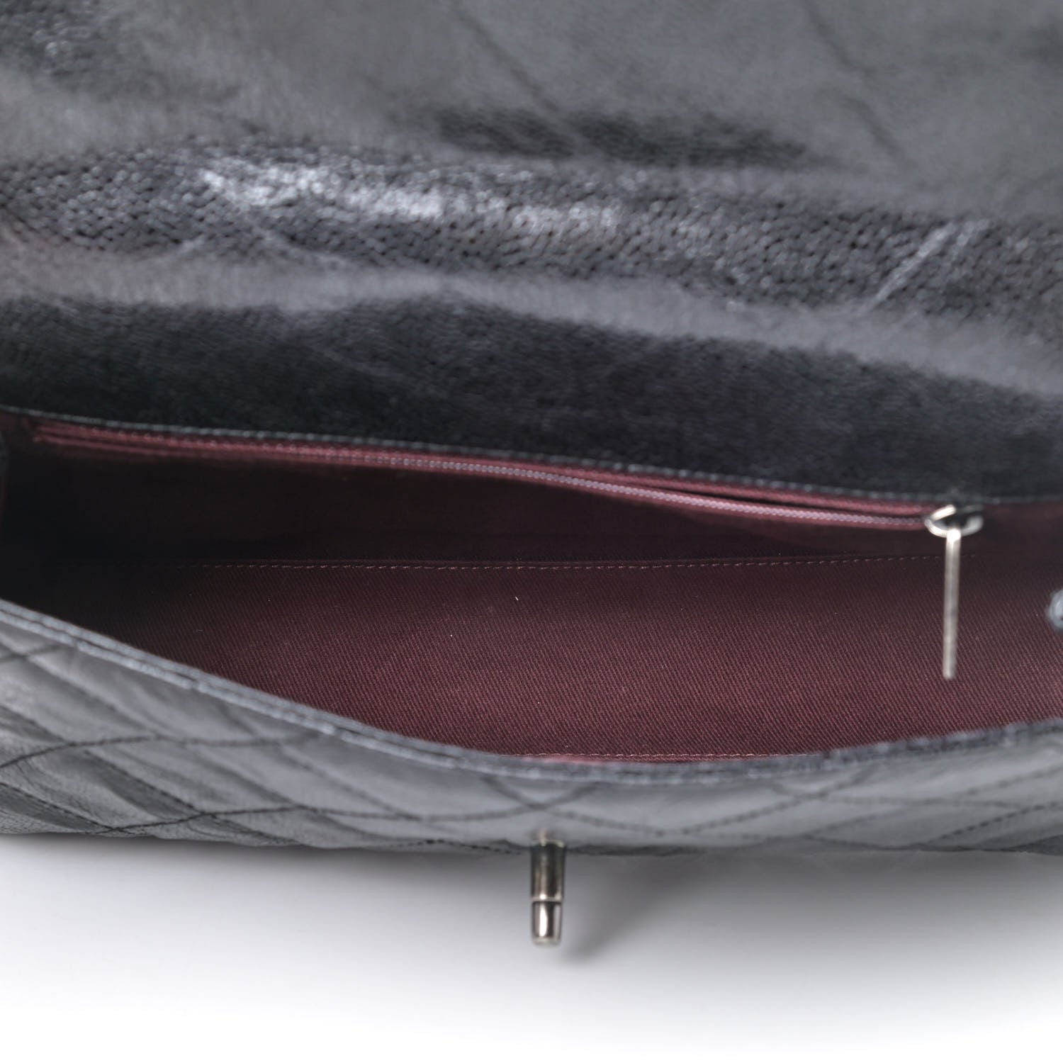 Chanel Crumpled Grained Calfskin Medium CC Crave Flap Black 4 of 5