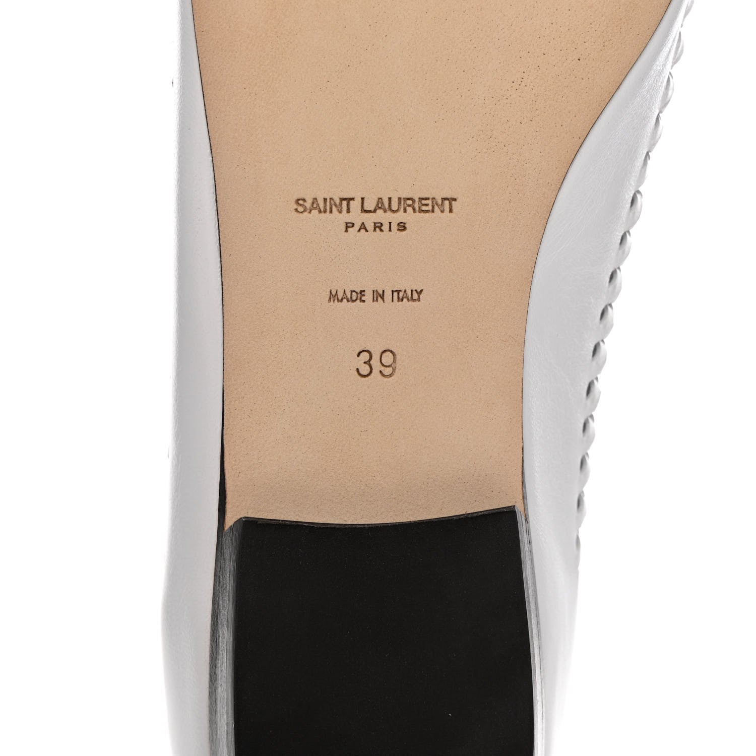 Saint Laurent Calfskin Flats 39 White 7 of 12