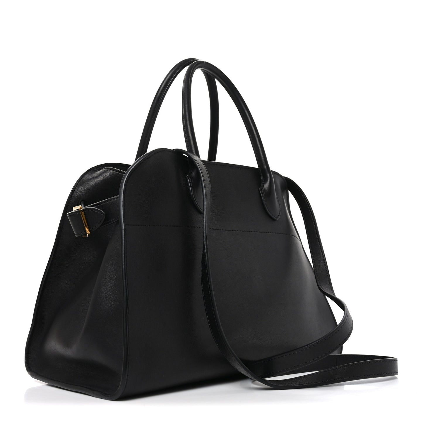 Polished Saddle Calfskin Soft Margaux 12 Black