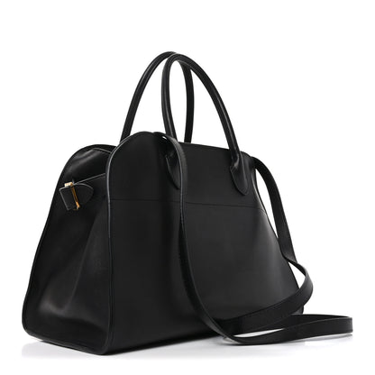 The Row Polished Saddle Calfskin Soft Margaux 12 Black 2 of 8