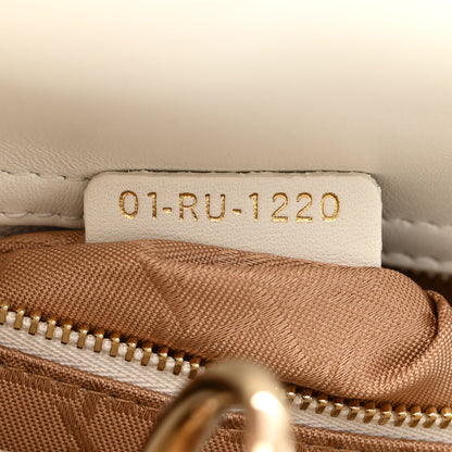 Christian Dior Lambskin Cannage Small My ABCDior Lady Dior White 7 of 11
