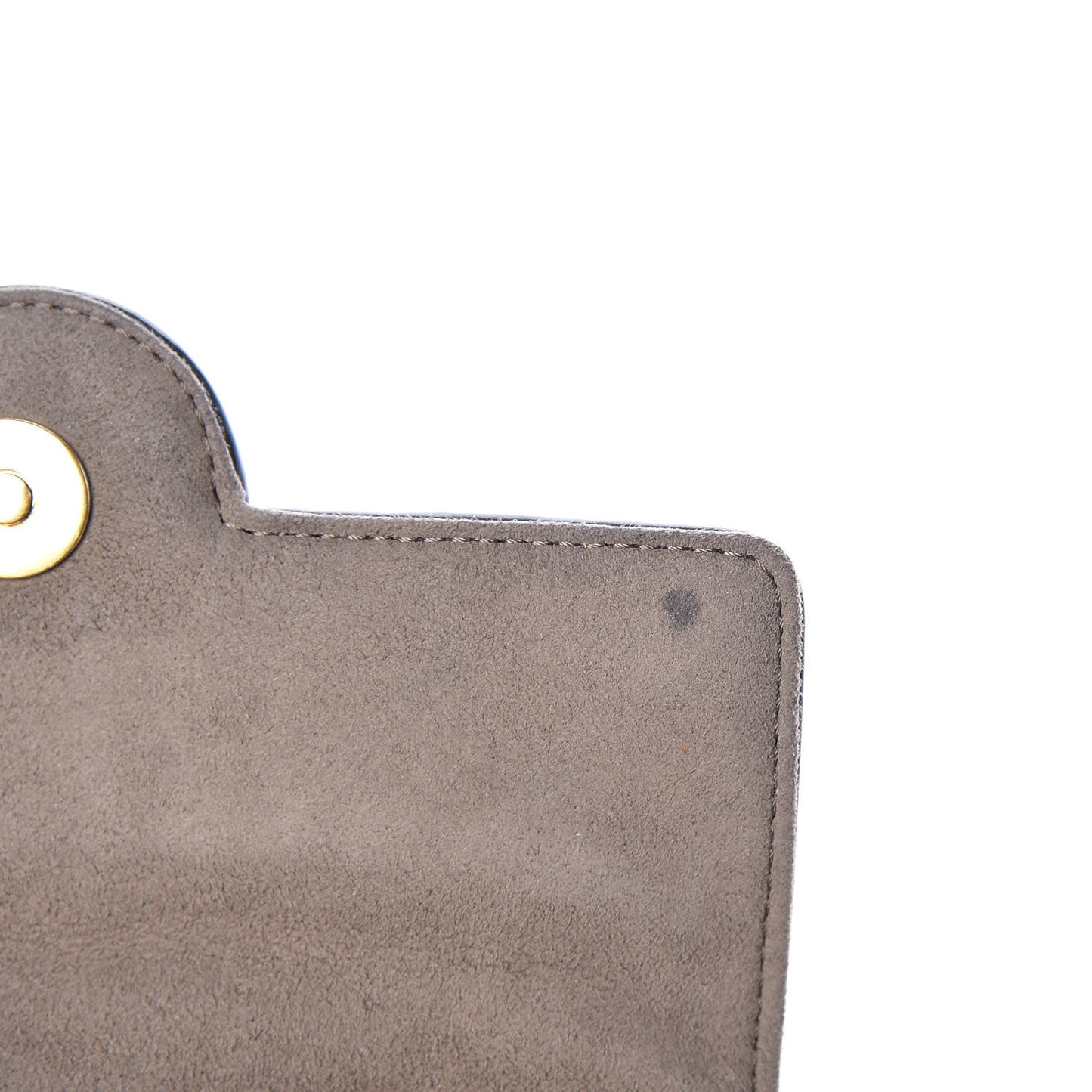 Glazed Fabric Vitello Century FF 1974 Stamp Patch Mini Double F Crossbody Bag Mogano Panna Black