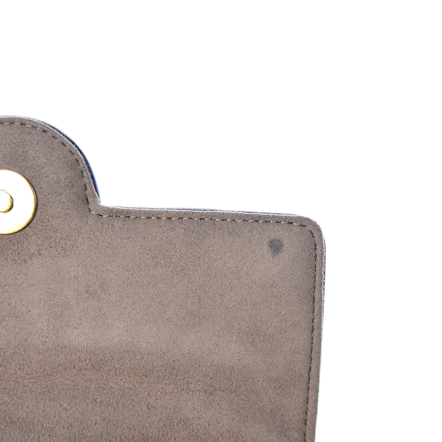 Fendi Glazed Fabric Vitello Century FF 1974 Stamp Patch Mini Double F Crossbody Bag Mogano Panna Black 9 of 9