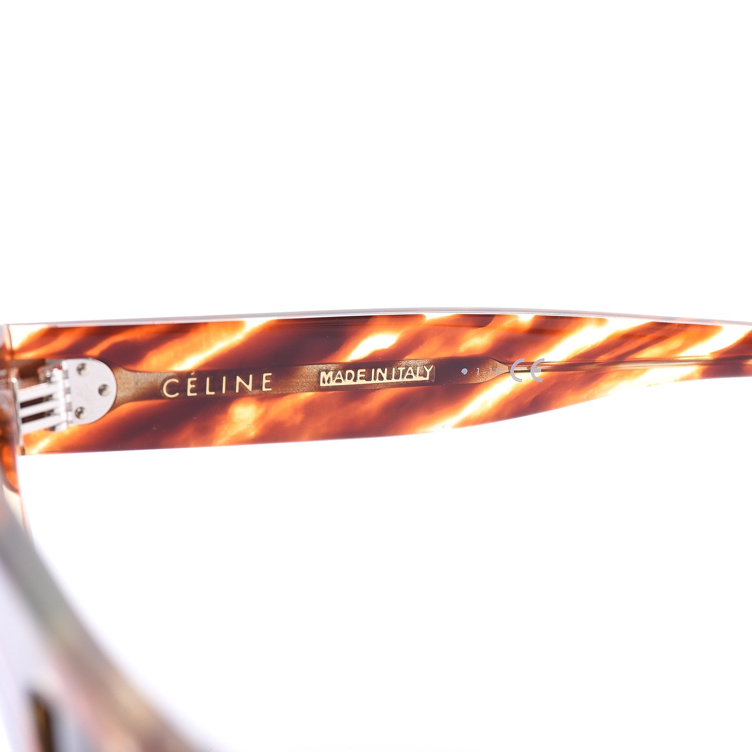Celine Acetate Aviator Sunglasses CL 40001 Havana 6 of 8