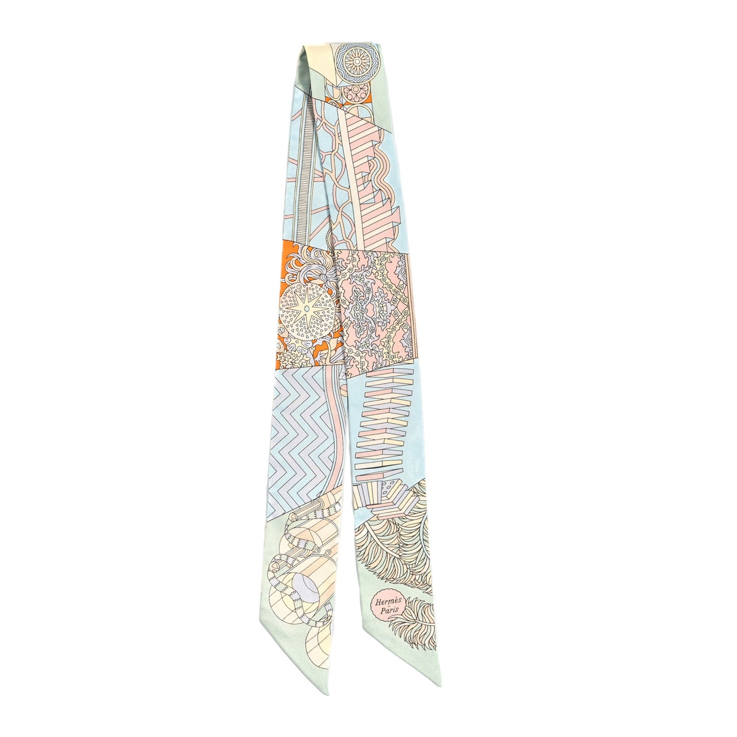 Silk De l'Ombrelle Aux Duels Twilly Ciel Rose Pale Orange