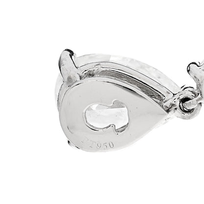 Parker & West by FASHIONPHILE Platinum Diamond Pear Round Cut Drop Earrings 6 of 6