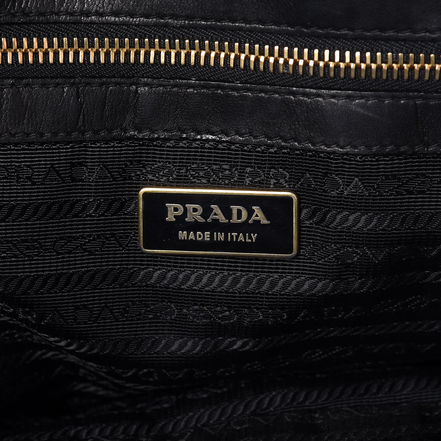 Prada Nappa Gaufre Dome Satchel Black 6 of 10