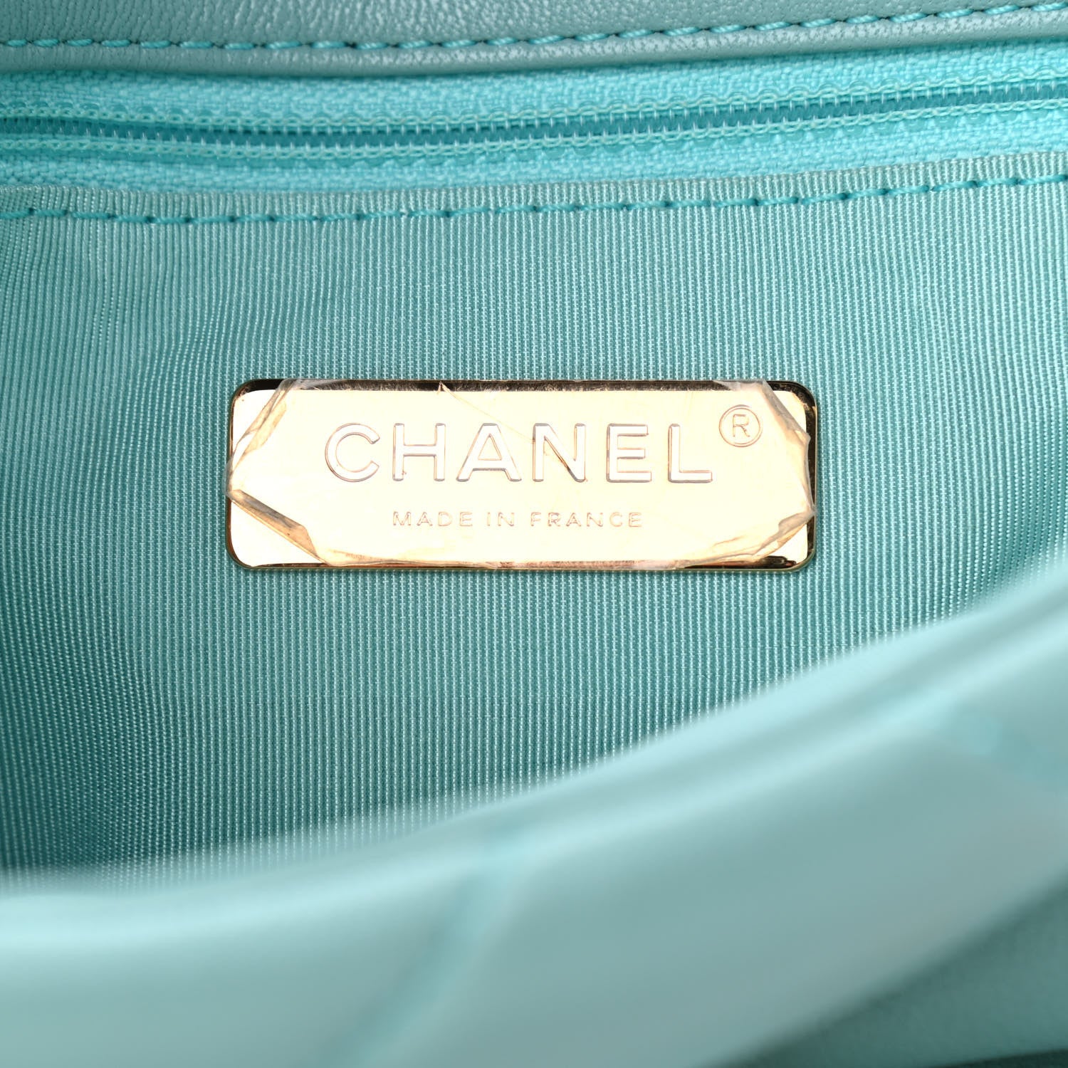Chanel Goatskin Quilted Medium Chanel 19 Flap Light Blue 7 of 8
