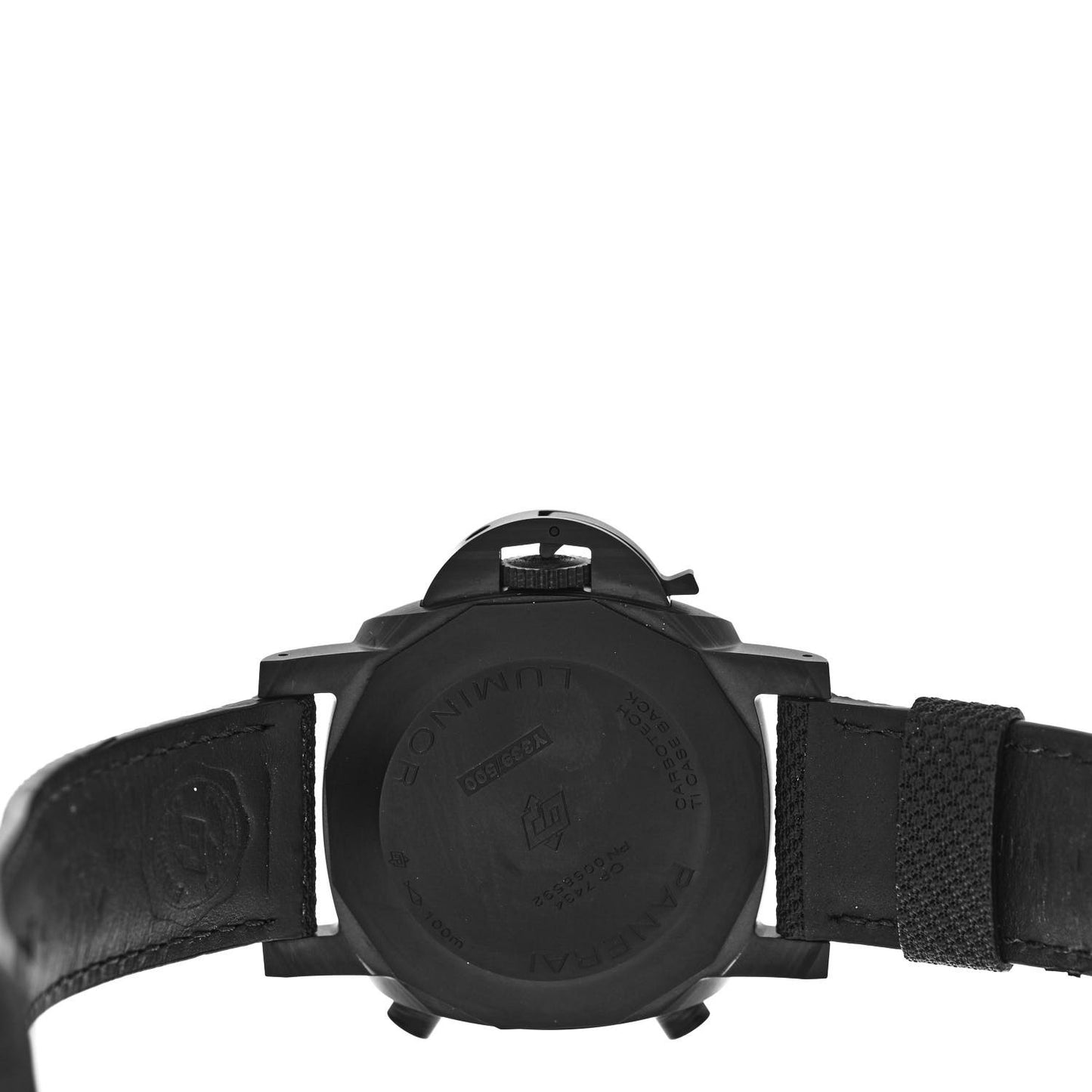 Carbon Fiber Fabric 44mm Luminor Chrono Carbotech Chronograph Automatic Watch Black PAM01219