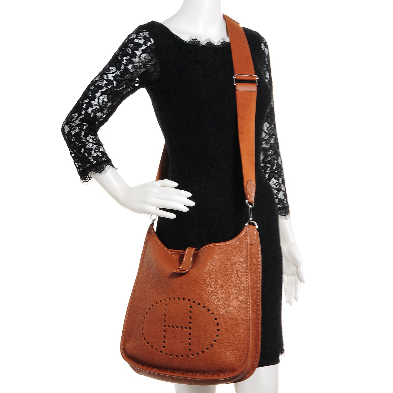 Hermes Taurillon Clemence Evelyne III GM Gold 2 of 8