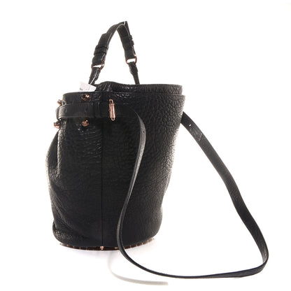 Alexander Wang Pebbled Leather Diego Bucket Bag Black w Rose Gold Hardware 3 of 6