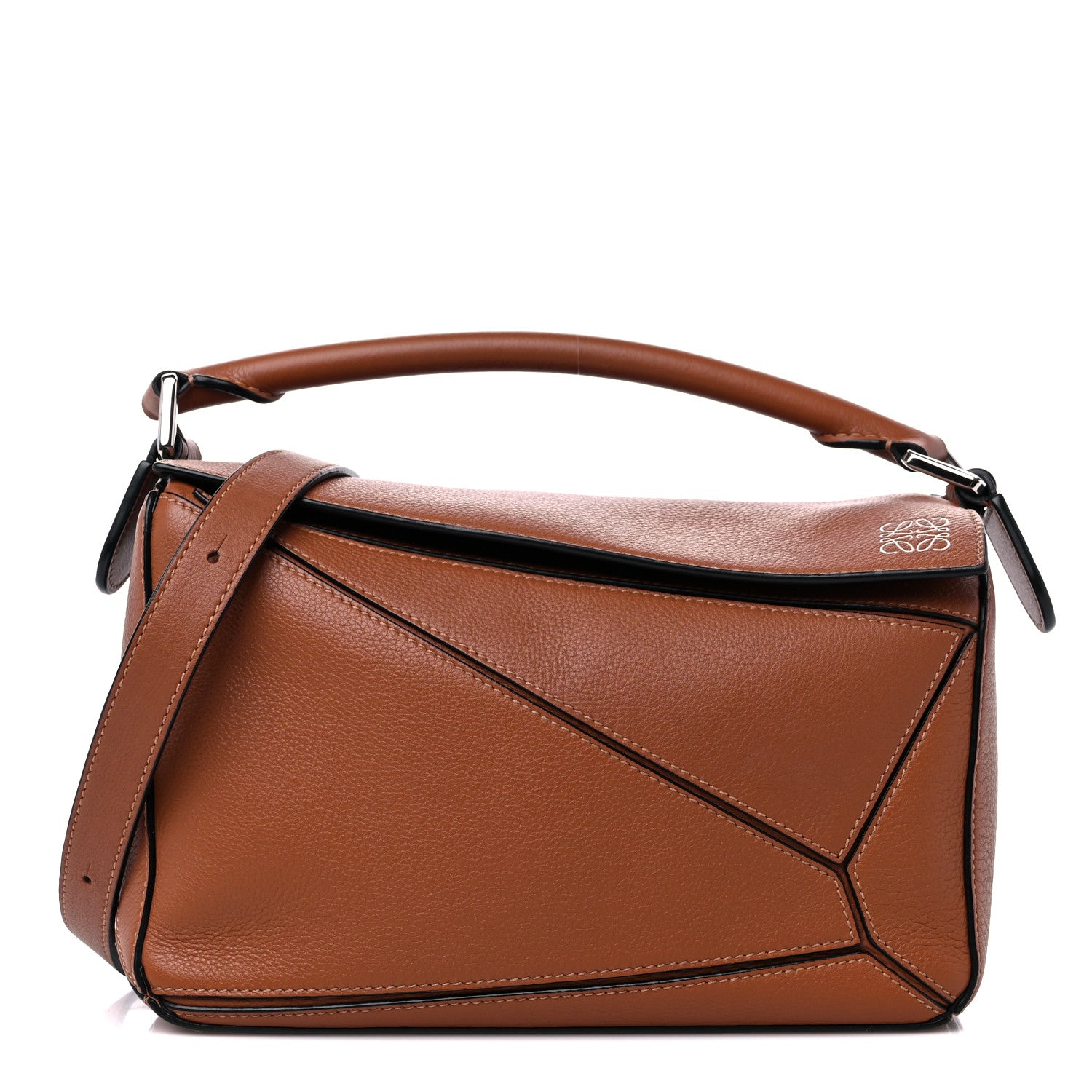 Loewe Calfskin Small Puzzle Bag Tan 1 of 12